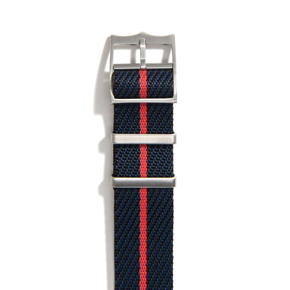 Everest Navy & Red Single Pass Nylon Watch Band