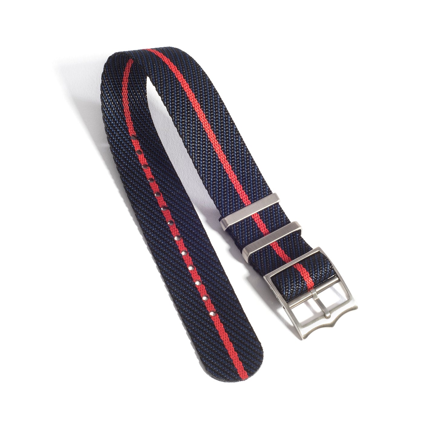 Everest Navy & Red Single Pass Nylon Watch Band