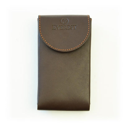 Luxury Calf Leather Watch Storage & Travel Pouch with Microfiber Interior