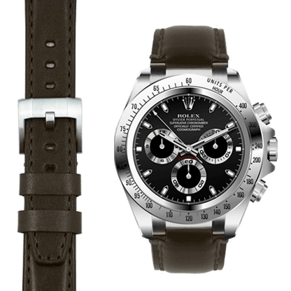 Steel End Link Leather Strap for Rolex Daytona with Tang Buckle