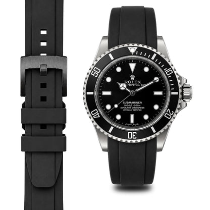 Curved End Rubber Strap for Rolex Submariner No-Date with Tang Buckle