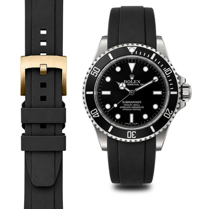 Curved End Rubber Strap for Rolex Submariner No-Date with Tang Buckle