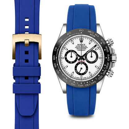 Curved End Rubber Strap for Rolex Ceramic Daytona with Tang Buckle