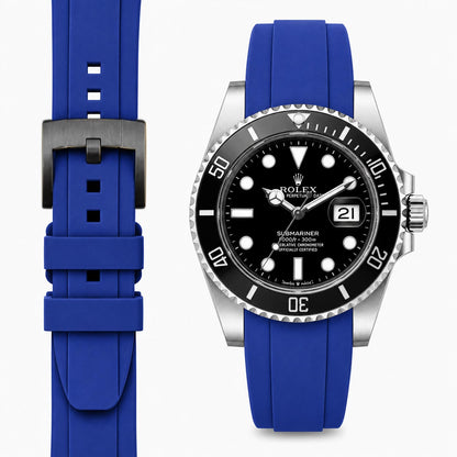Curved End Rubber Strap for Rolex Submariner 41mm with Tang Buckle (2020 Release)