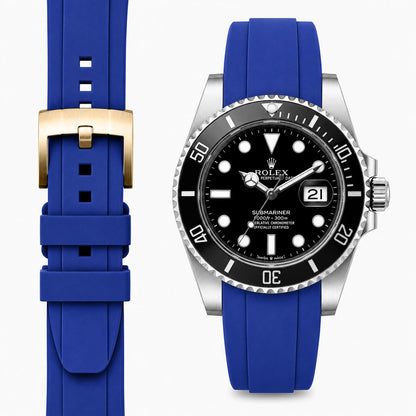 Curved End Rubber Strap for Rolex Submariner 41mm with Tang Buckle (2020 Release)