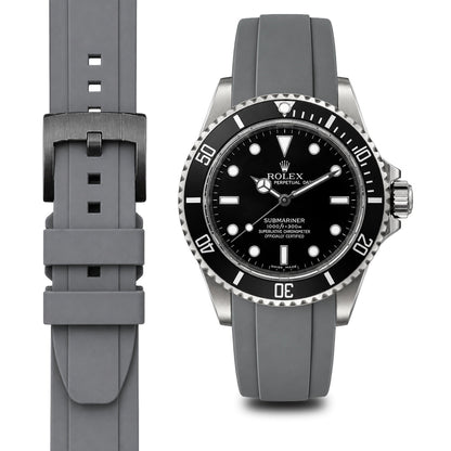 Curved End Rubber Strap for Rolex Submariner No-Date with Tang Buckle