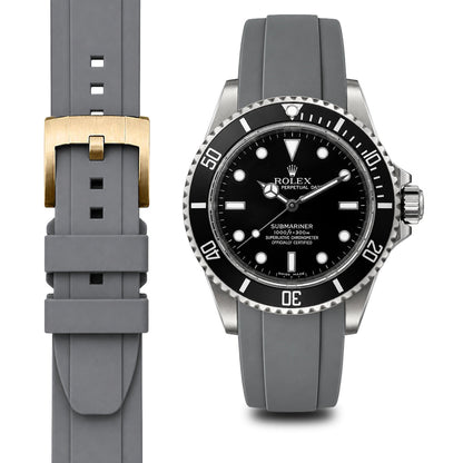 Curved End Rubber Strap for Rolex Submariner No-Date with Tang Buckle