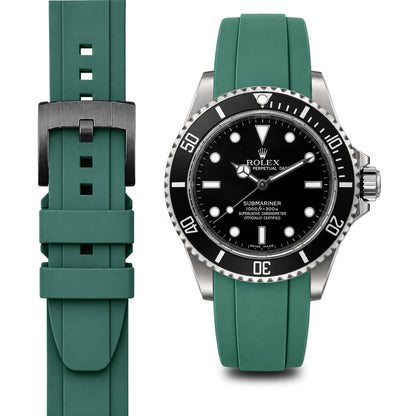 Curved End Rubber Strap for Rolex Submariner No-Date with Tang Buckle