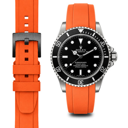 Curved End Rubber Strap for Rolex Submariner No-Date with Tang Buckle