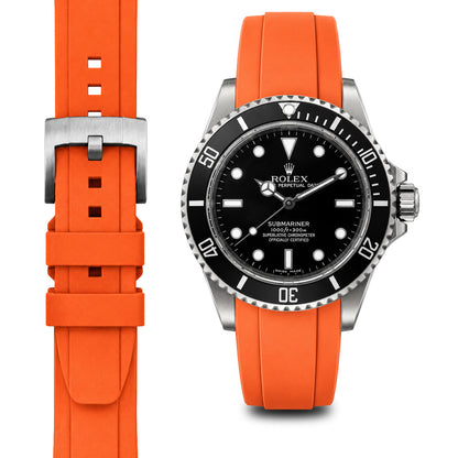 Curved End Rubber Strap for Rolex Submariner No-Date with Tang Buckle