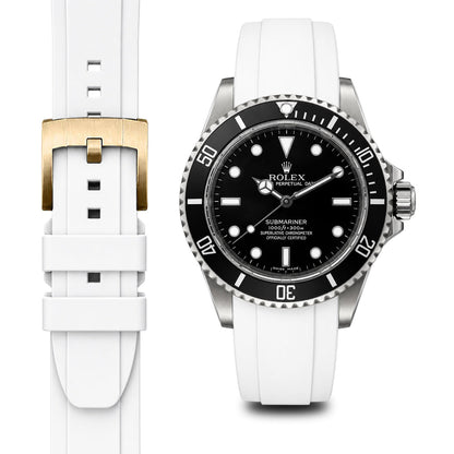 Curved End Rubber Strap for Rolex Submariner No-Date with Tang Buckle